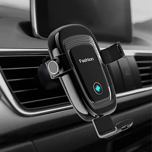 15W Fast Charging Wireless Auto-Clamping Car Charger - Fast Automatic Clamping Charging Mount Dock Wireless Car Charger - Smart Sensor Vent Mount Mobile Phone Bracket Stand