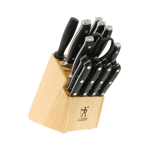 17pc Forged Premio Knife Block Set, Natural