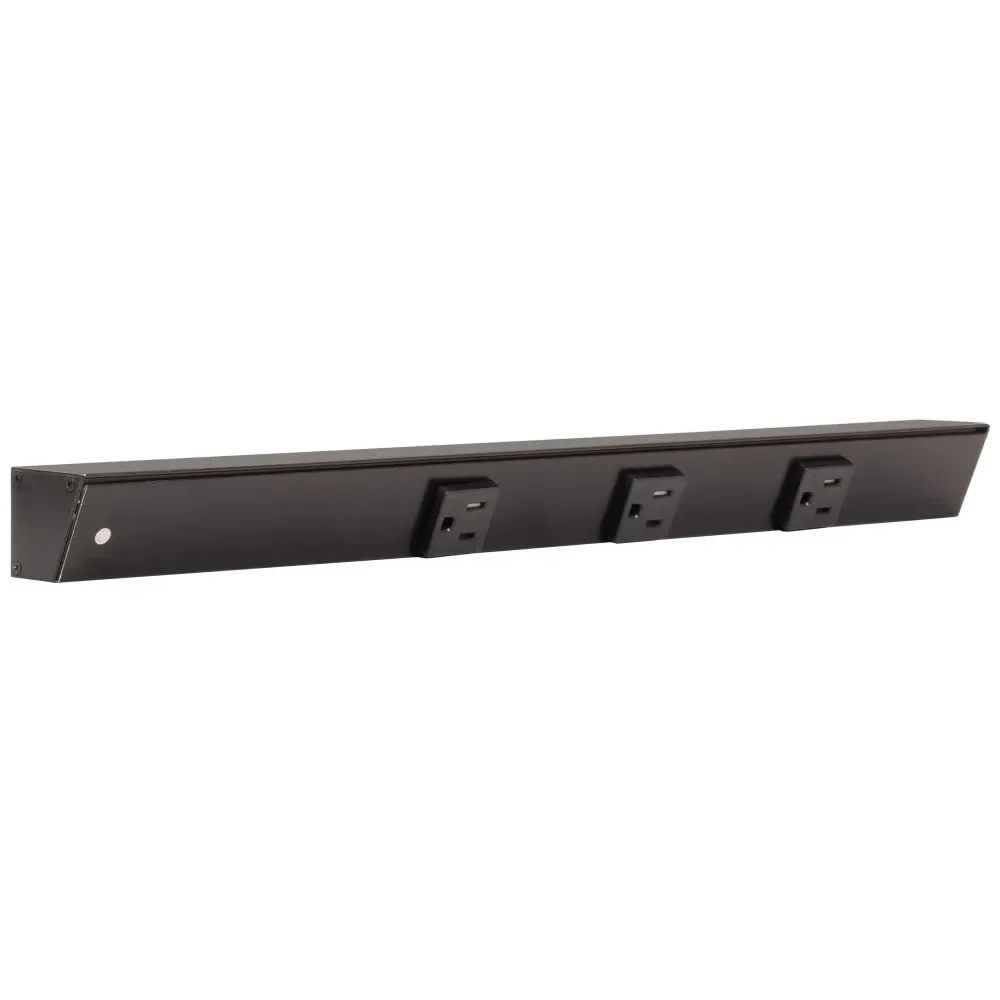 18" Slim Angle Under Cabinet Four Outlet Power Strip