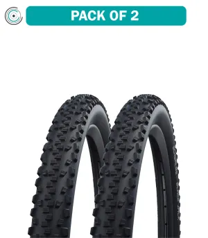 2 Pack Schwalbe Black Jack Tire 26 x 1.9 Clincher Wire Black KGuard SBC 11131407.02