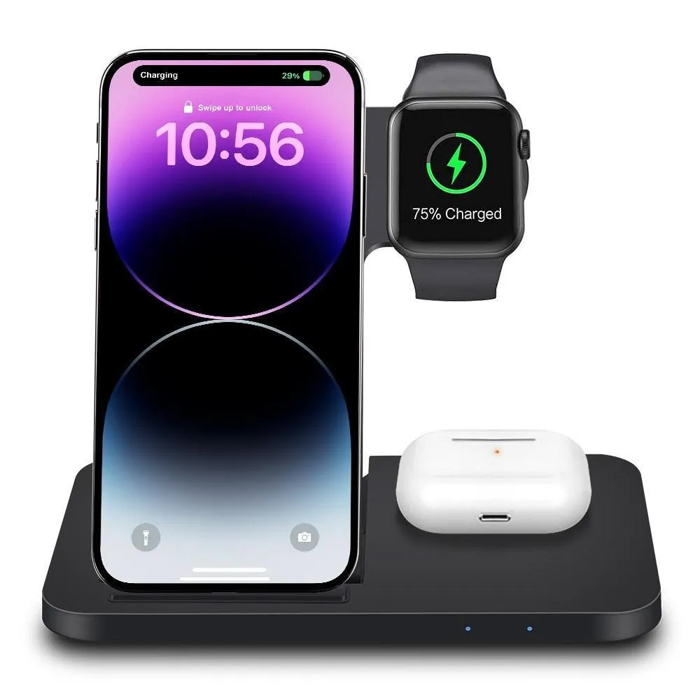 3in1 wireless charger-Fast Charger Dock Station for iPhone and Android phones