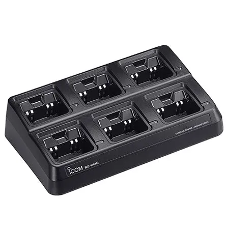 6-Bay Desktop Charger, BC214NSAT for iCOM IC-SAT100 Radios