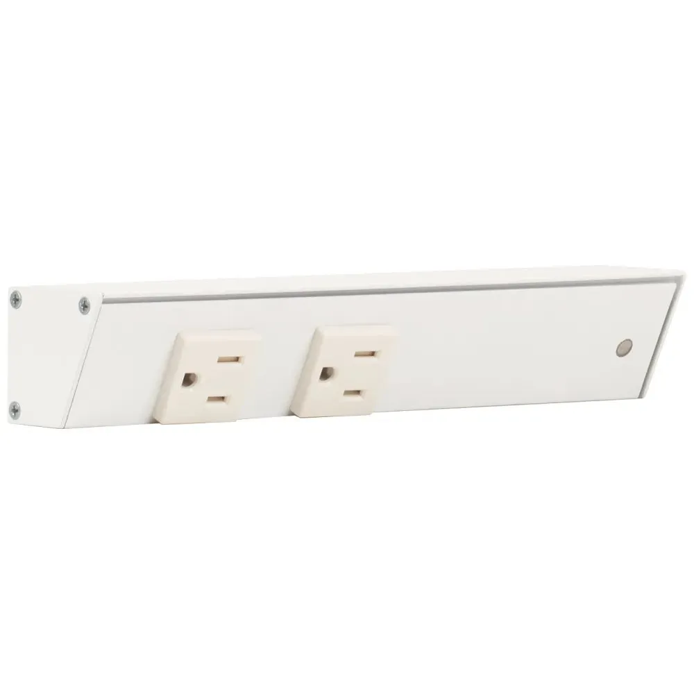 9"  Slim Angle Under Cabinet Two Outlet Power Strip