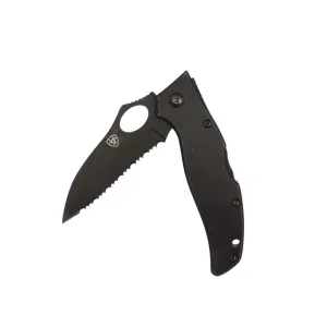 Ariat Folding Serrated Knife Black