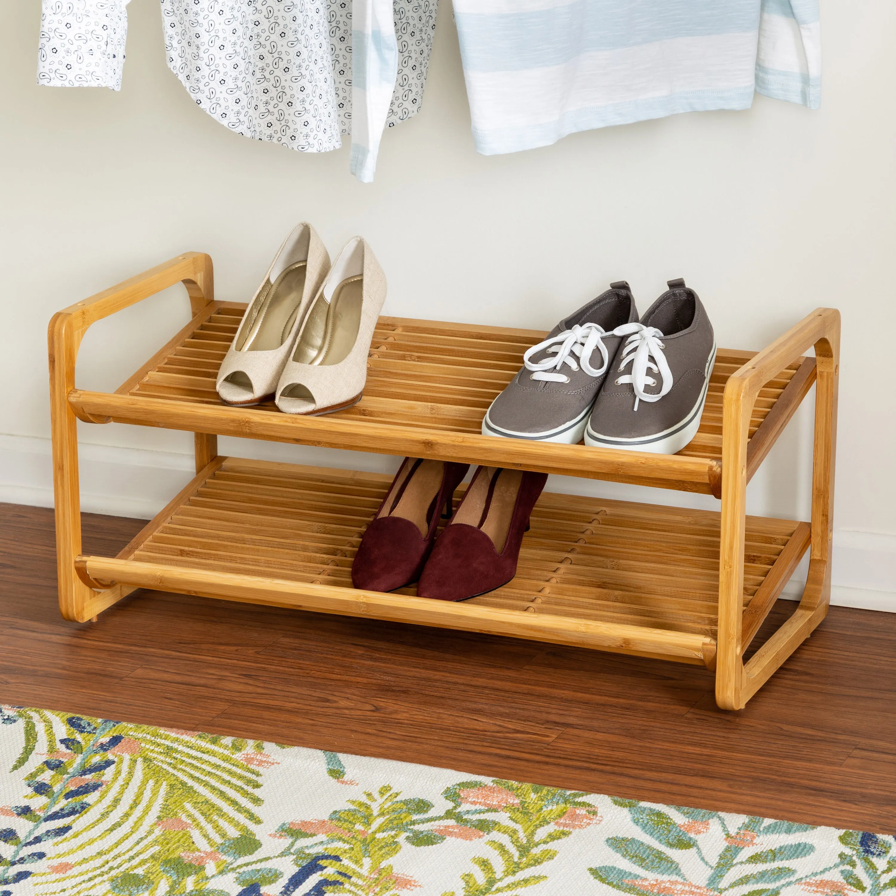 Bamboo Shoe Rack