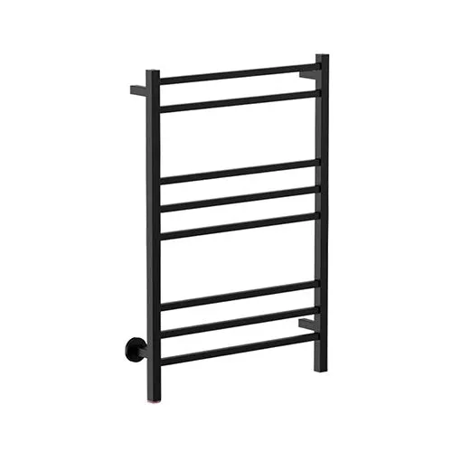 Bathroom Butler Cubic 8 Bar Straight PTS Heated Towel Rail 650mm - Matt Black