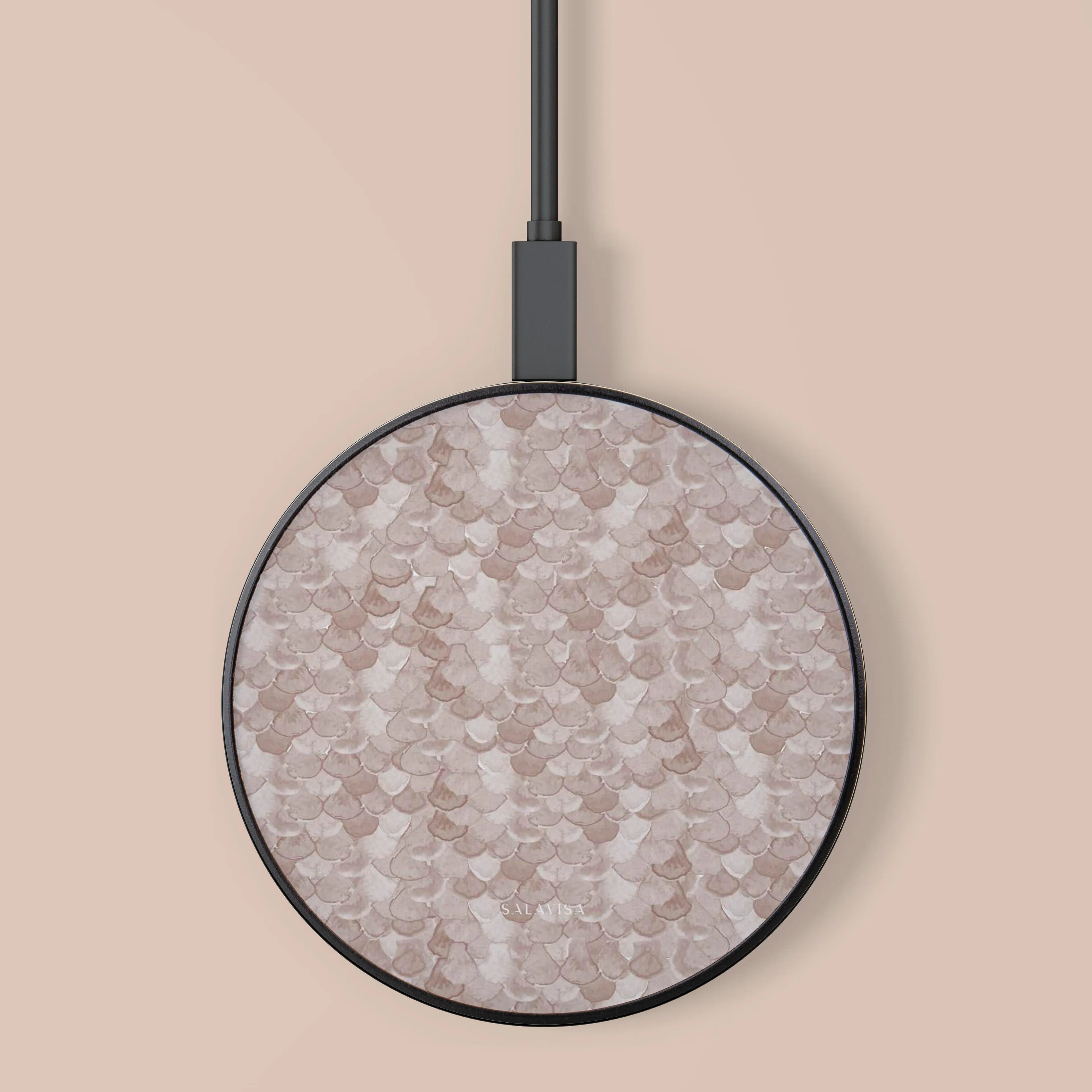 Beige Watercolor Reptile Wireless Charger