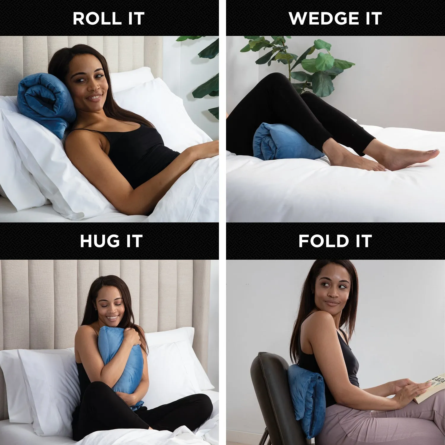 Brookstone HUG'ZZZ Pillow Versatile Pillow With Warming Feature