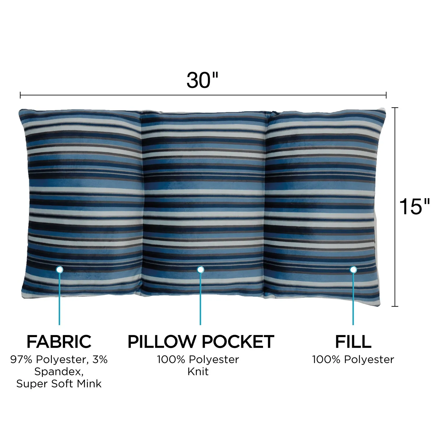 Brookstone HUG'ZZZ Pillow Versatile Pillow With Warming Feature