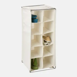 Canvas Shoe Rack Cubby, 10-Pair