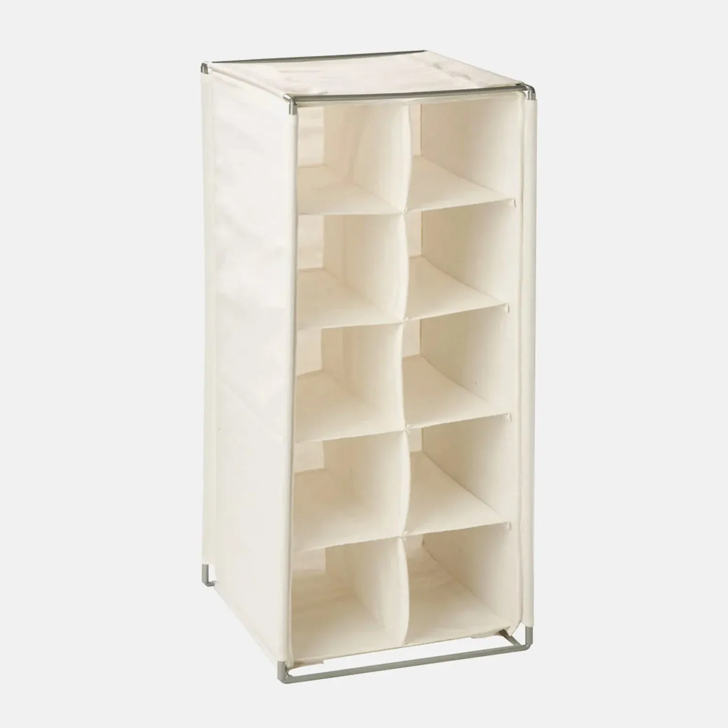 Canvas Shoe Rack Cubby, 10-Pair