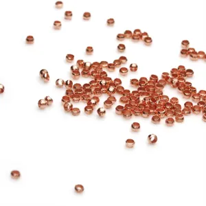 Crimp Rose Gold Plated 2mm - Pack of 100