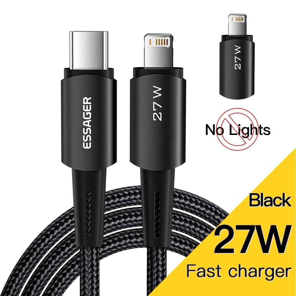 Essager USB C Lightning Fast Charging Cable for iPhone - Efficient 20W Charger for Apple Devices