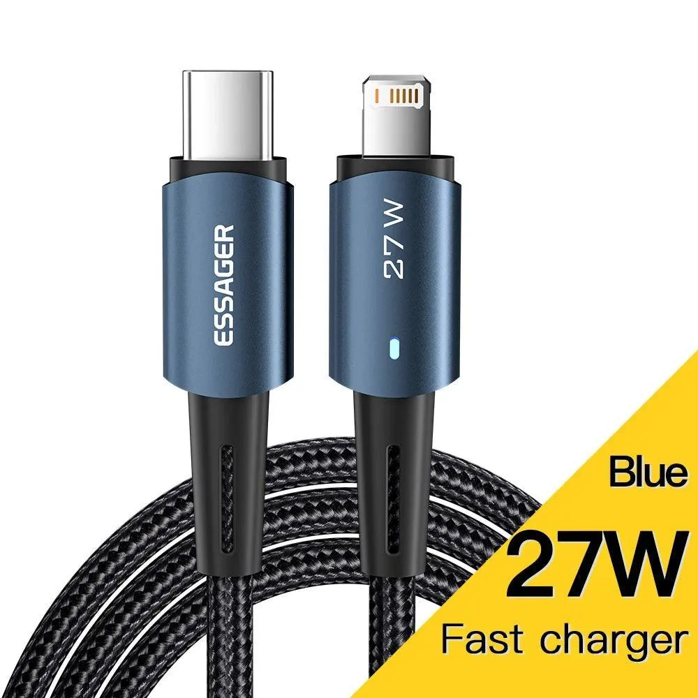 Essager USB C Lightning Fast Charging Cable for iPhone - Efficient 20W Charger for Apple Devices