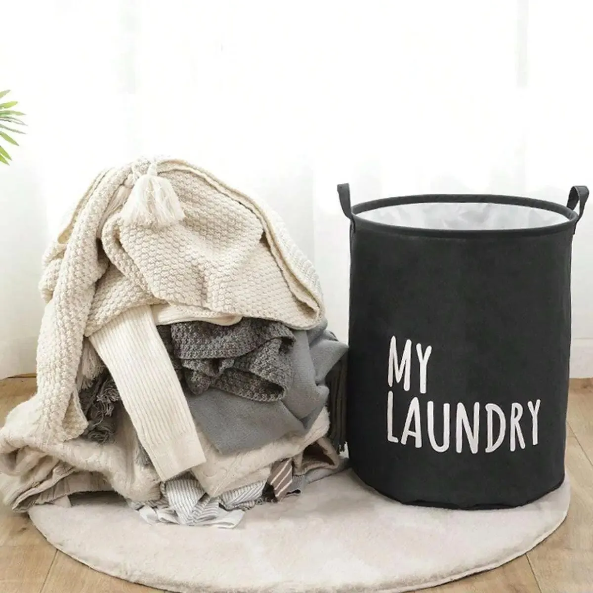 Foldable Oxford Cloth Laundry Basket: Stylish Waterproof Storage Solution for Home