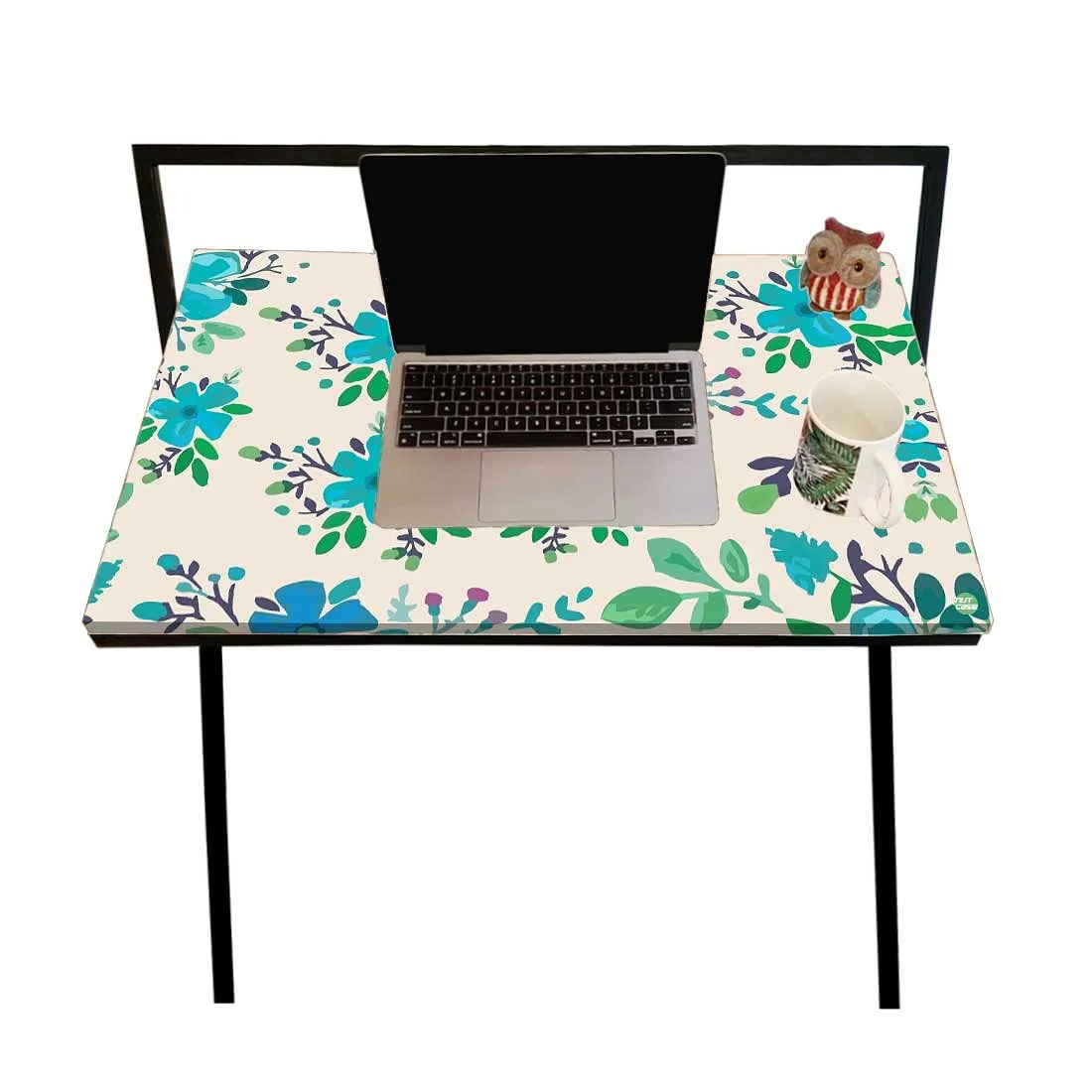 Foldable Small Study Desk Laptop Work Table for Home Bedroom-Floral