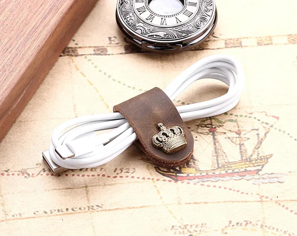 Handmade Leather Cable Ties/Cable Organizer for iPhone