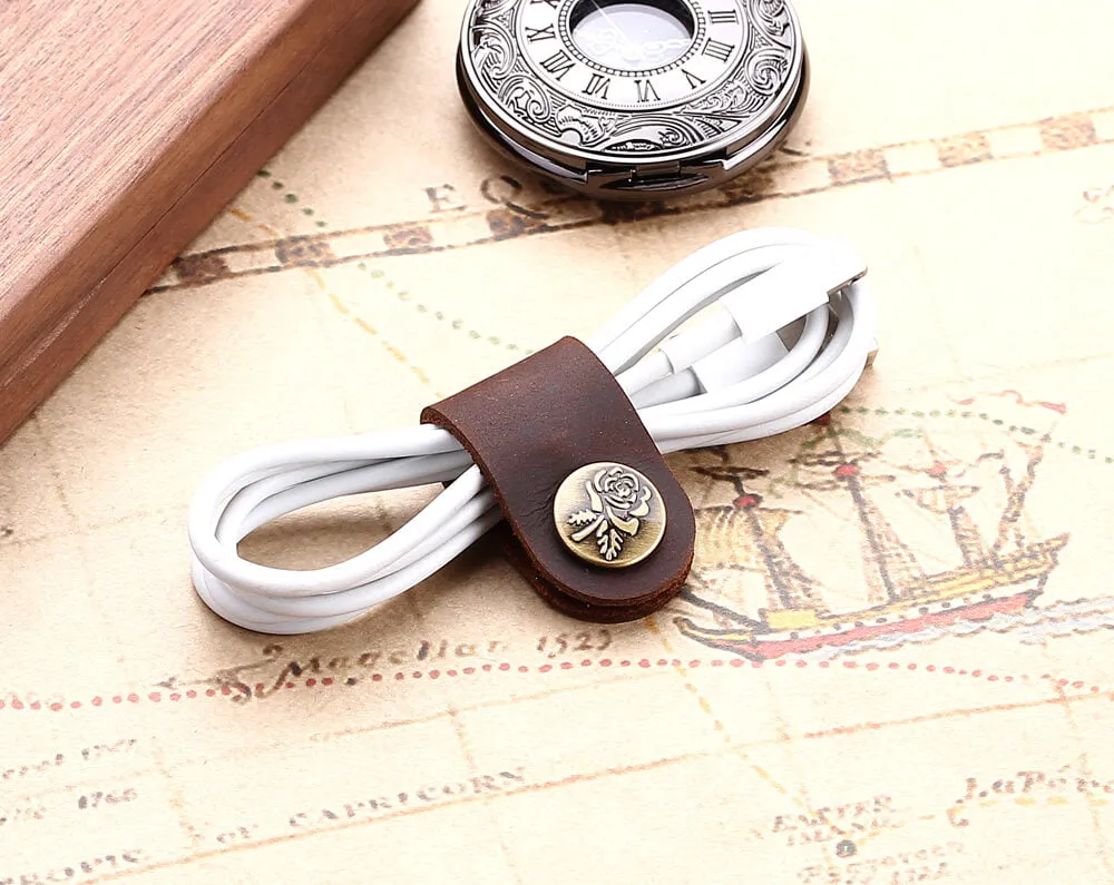 Handmade Leather Cable Ties/Cable Organizer for iPhone