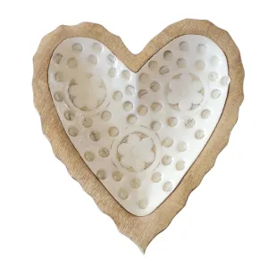 Ivory Heart wall decor