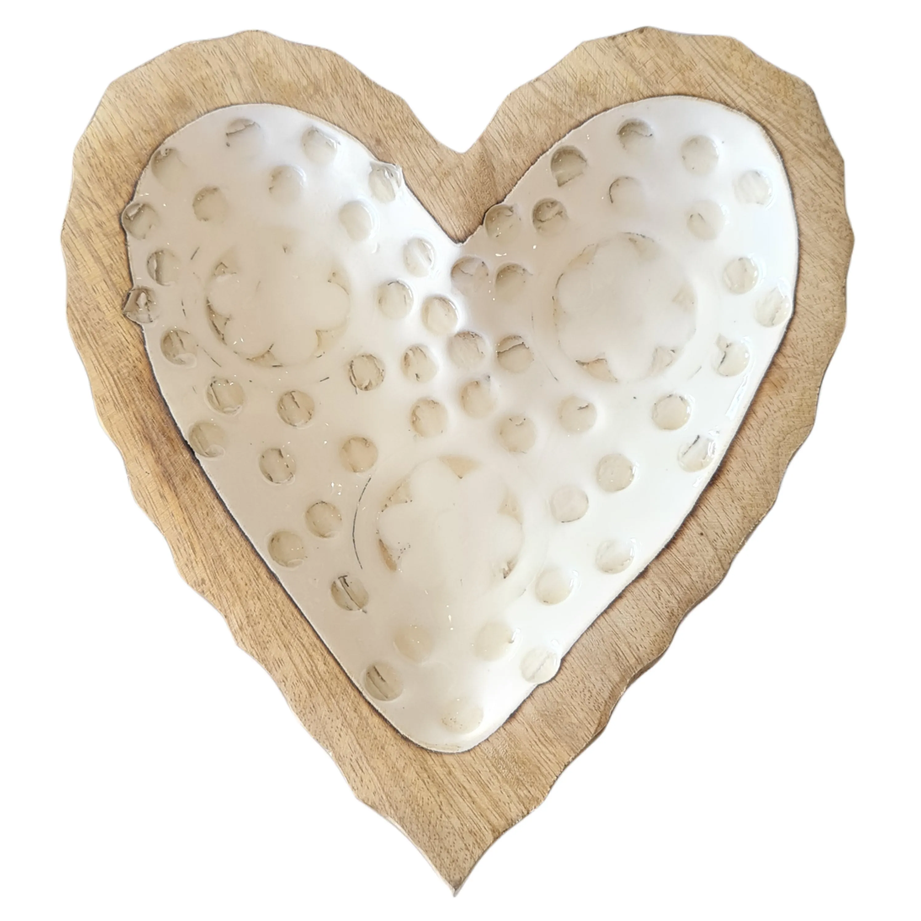 Ivory Heart wall decor