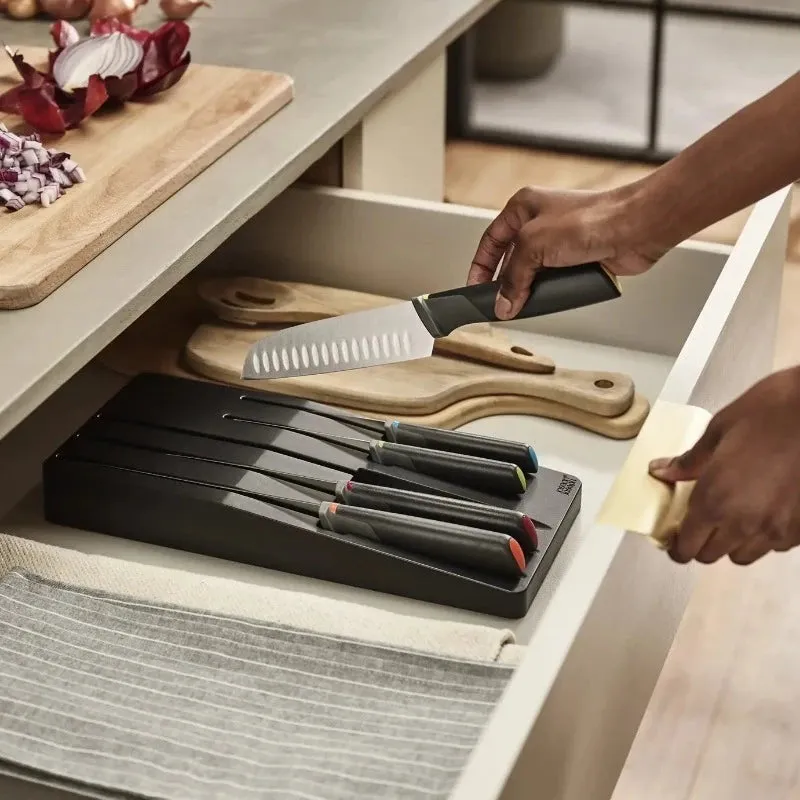 Joseph Joseph Elevate Store 5-piece Knife Set with In-drawer Storage Tray