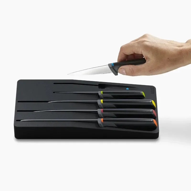 Joseph Joseph Elevate Store 5-piece Knife Set with In-drawer Storage Tray