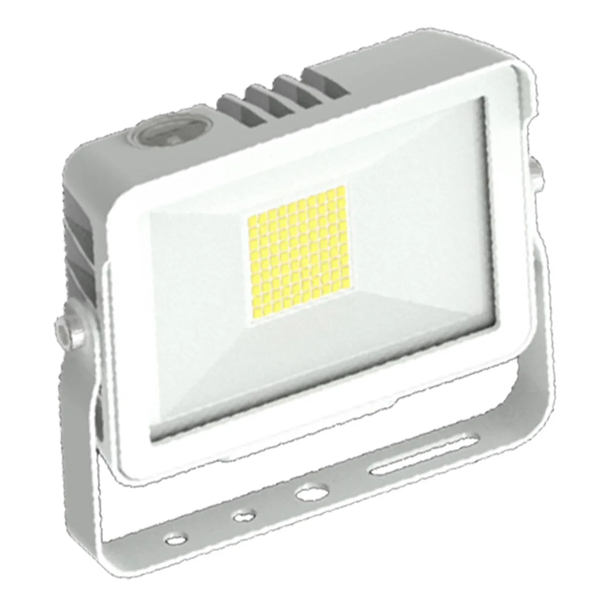 LED Flood Light With Photocell, 75 Watts, 10000 Lumens, 30K/40K/50K, 120-277V, White