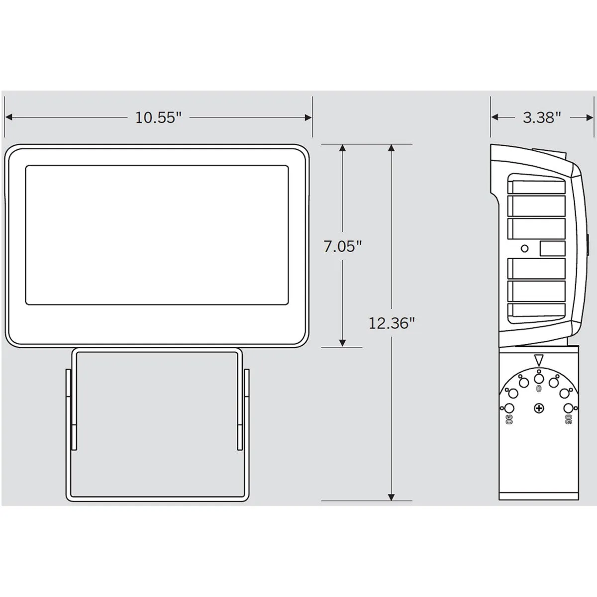 LED Flood Light With Photocell, 75 Watts, 10000 Lumens, 30K/40K/50K, 120-277V, White