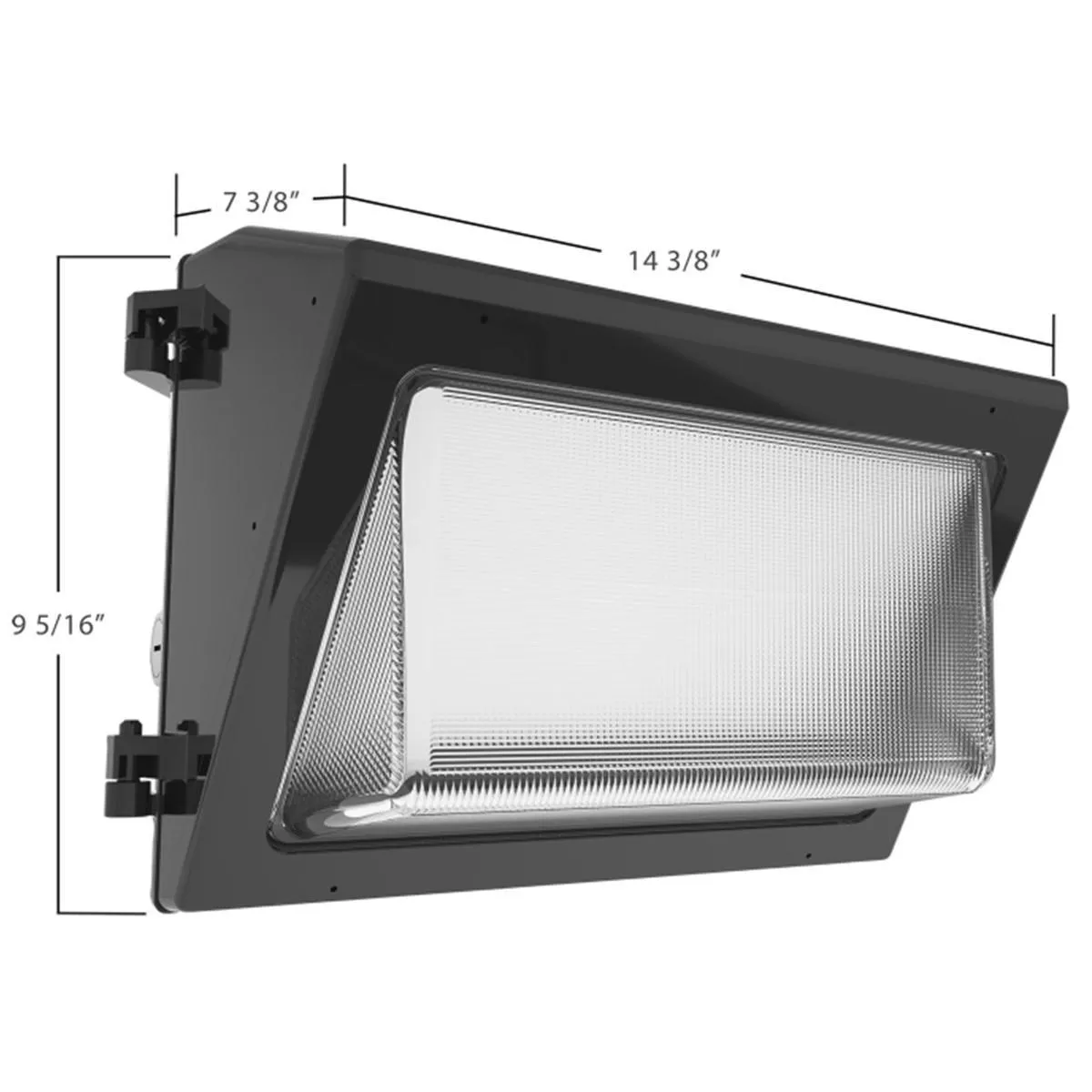 LED Wall Pack, 8500 Lumens, 35|45|60W, 30K|40K|50K, On/Off Photocell, 120-277V