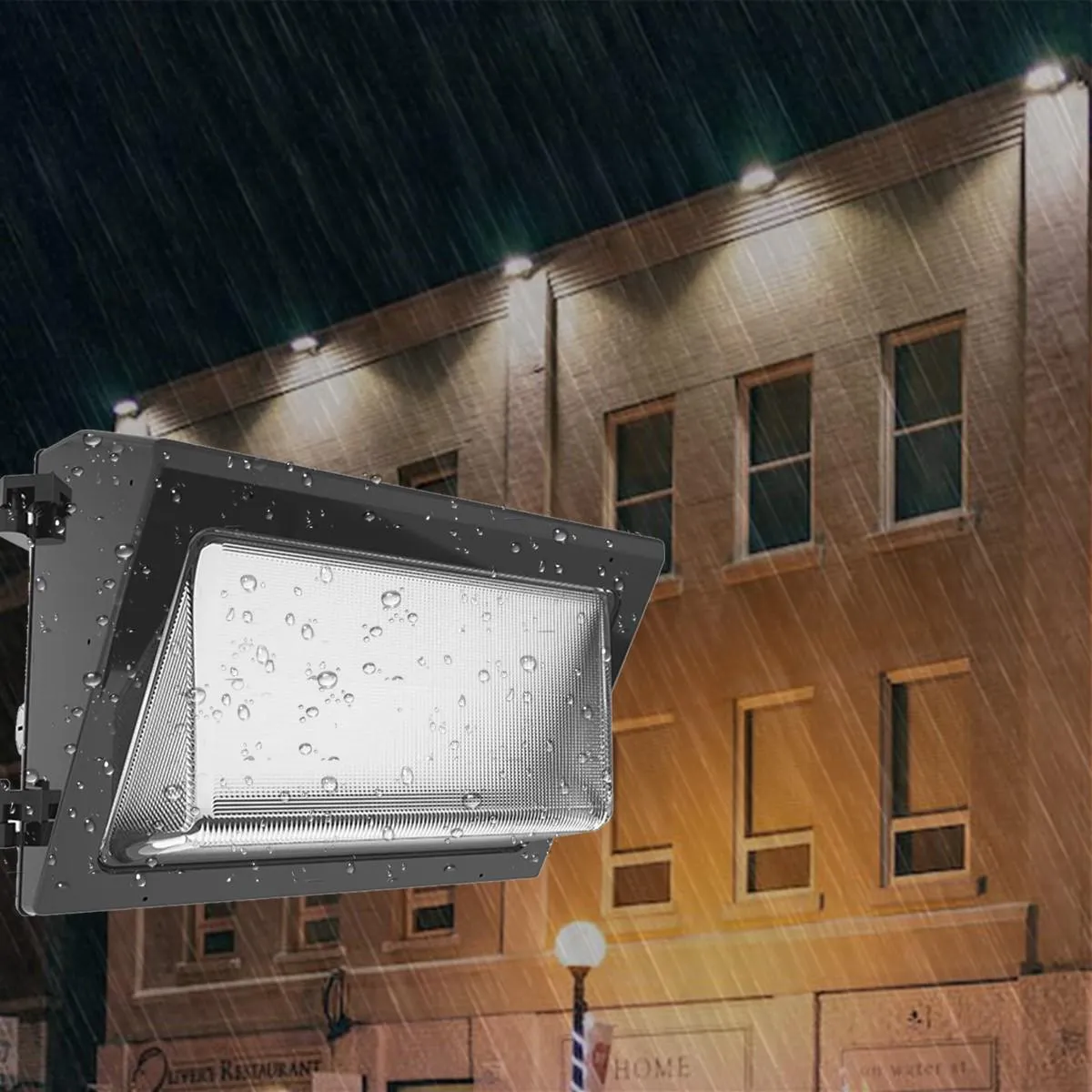 LED Wall Pack, 8500 Lumens, 35|45|60W, 30K|40K|50K, On/Off Photocell, 120-277V