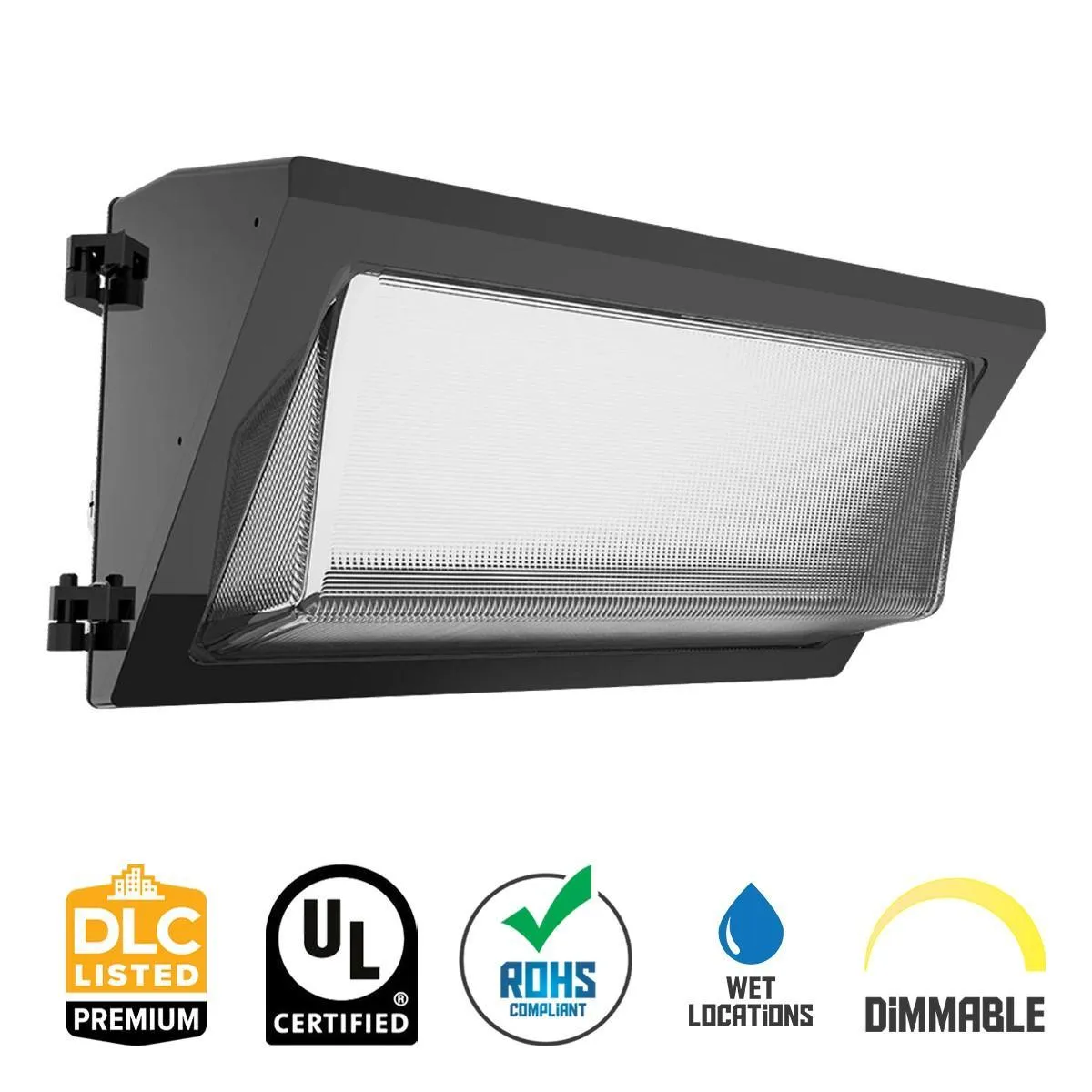 LED Wall Pack With Photocell, 50 Watts, 7700 Lumens, 30K/40K/50K, 120-277V