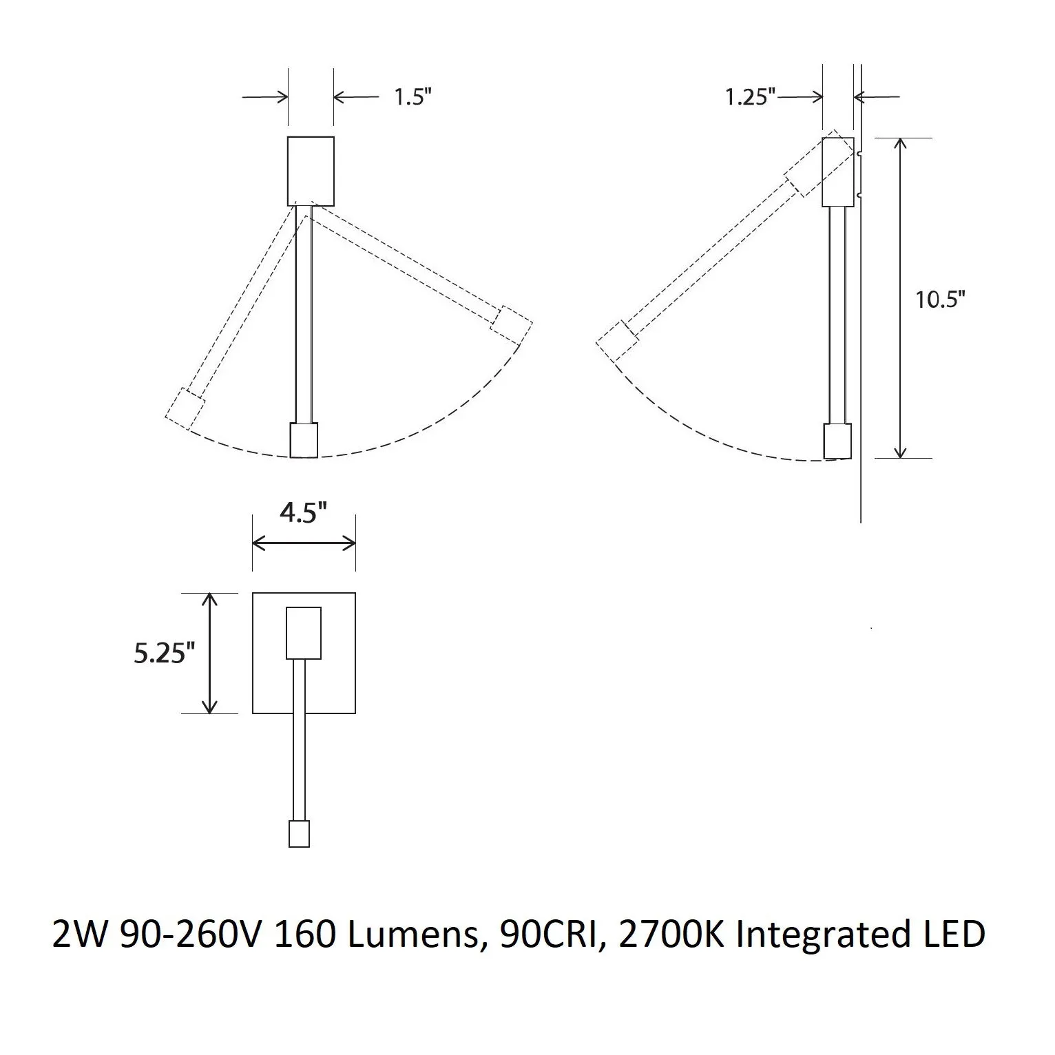 Libri LED Reading Wall Sconce