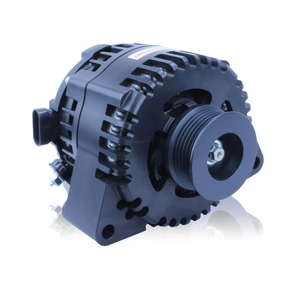 MechMan S Series Billet 170 Amp Racing Alternator - C6 Corvette - Black Anodized