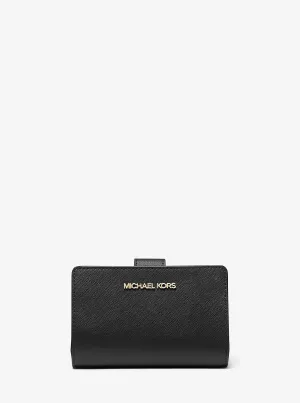 Michael Kors Medium Cross Texture Leather Wallet, Black