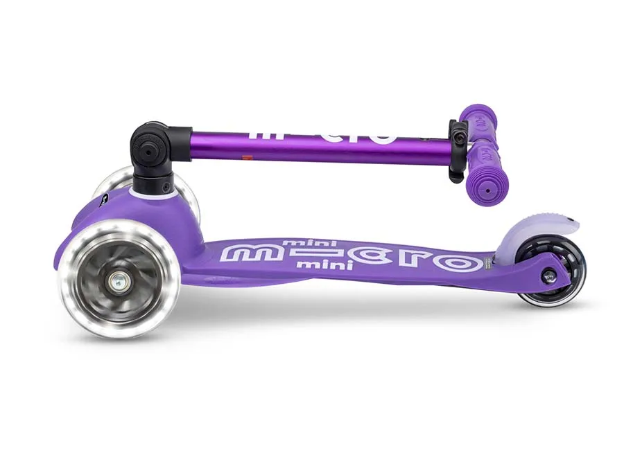 Mini MICRO Deluxe Foldable 3 Wheel Kick Scooter for Kids with LED wheels