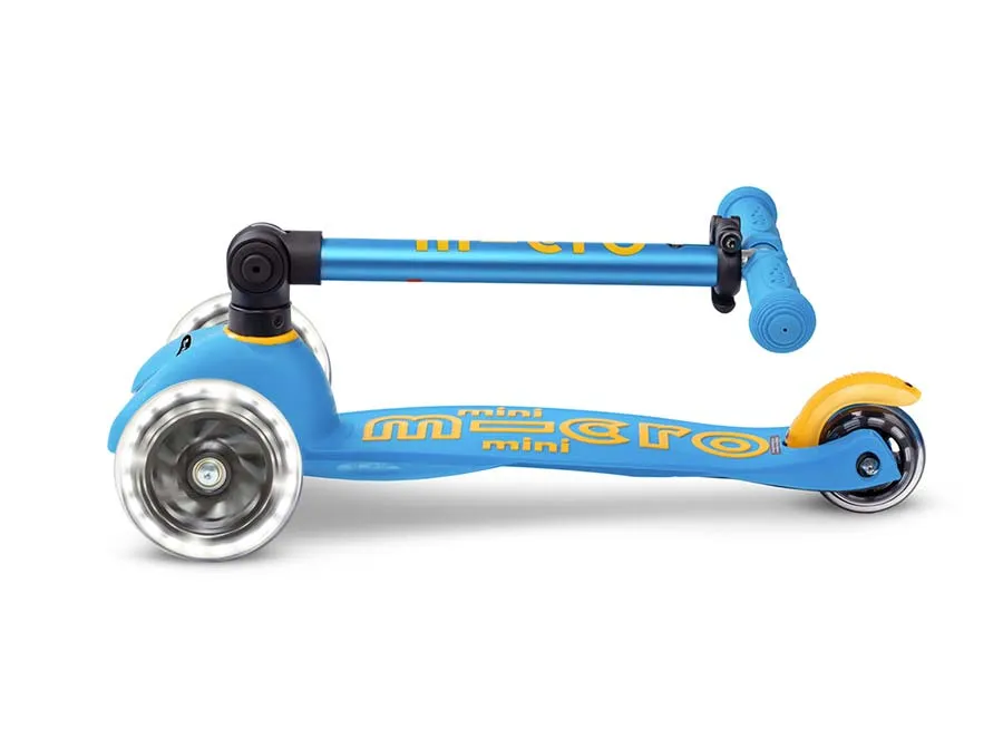 Mini MICRO Deluxe Foldable 3 Wheel Kick Scooter for Kids with LED wheels