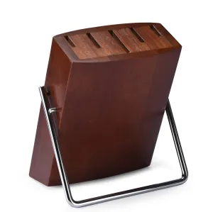 Modern Acacia Wooden Knife Block - Universal Wood Knife Holder For Kitchen