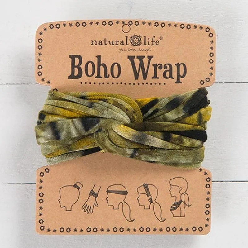 Natural Life - Boho Wrap - Tie Dye Green/Yellow