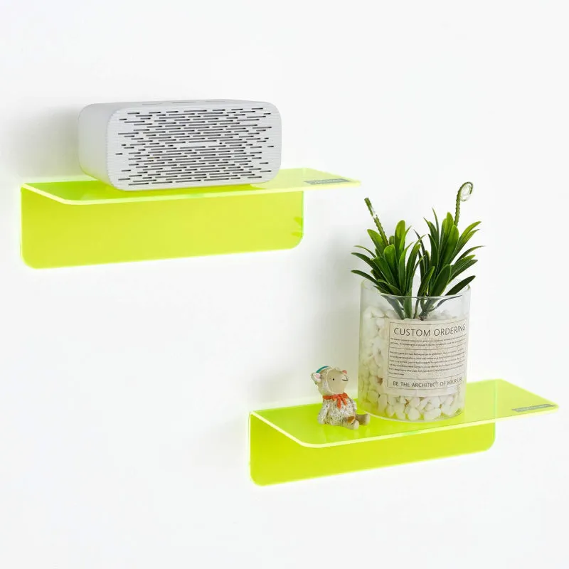 Neon Acrylic Floating Wall Shelf