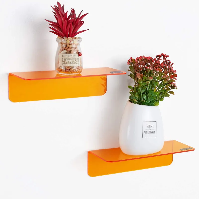 Neon Acrylic Floating Wall Shelf