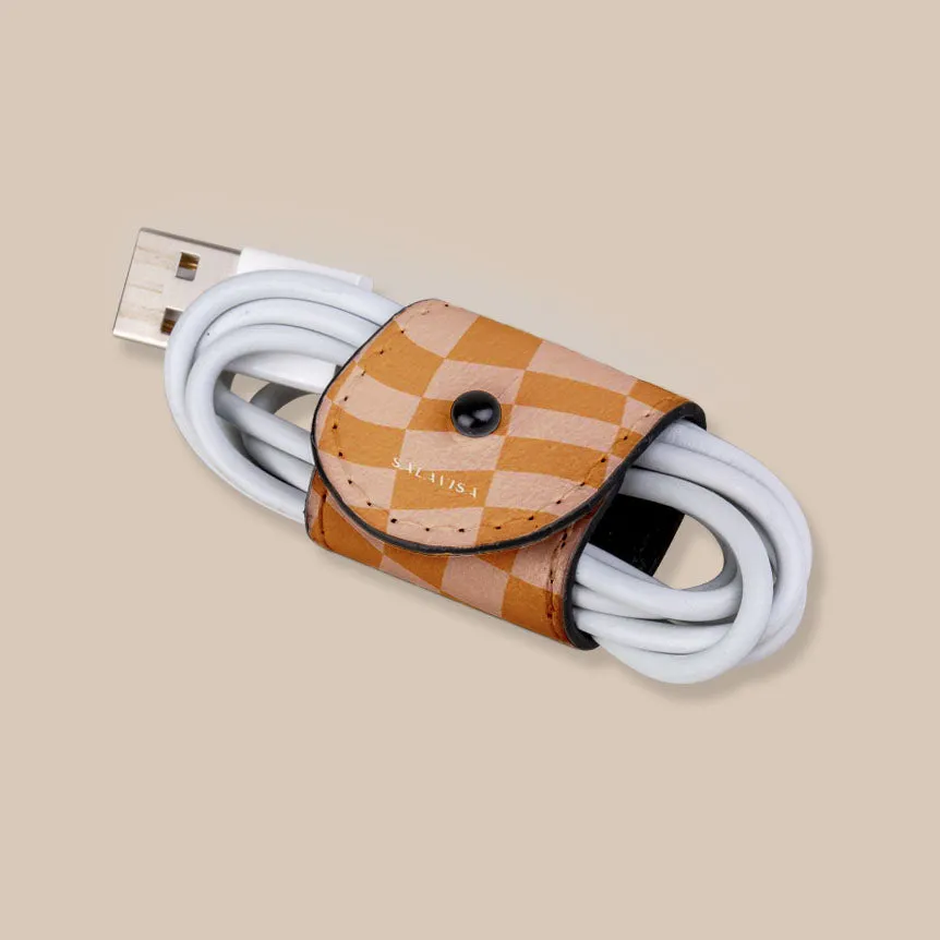 Orange Wave Checkered EcoWrap Cord