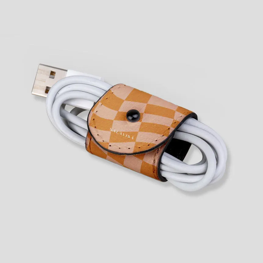 Orange Wave Checkered EcoWrap Cord