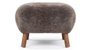 Petra - Petra Ottoman, Frosted Coco Luxe Sheepskin