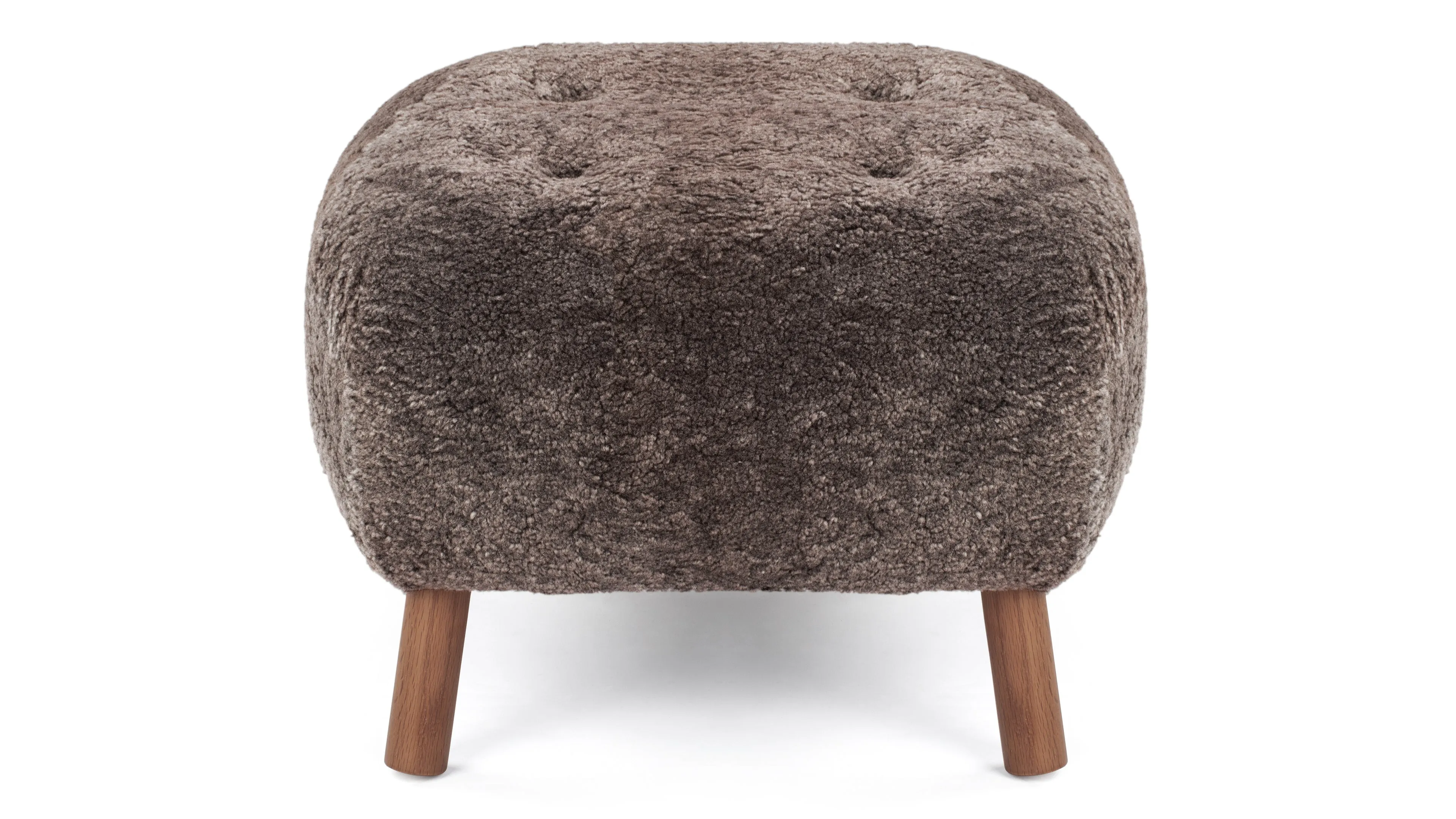 Petra - Petra Ottoman, Frosted Coco Luxe Sheepskin