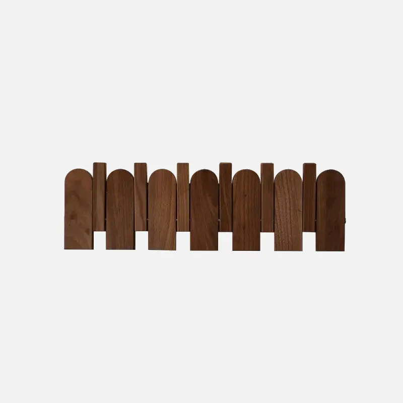 Picket Walnut Wood Coat Rack