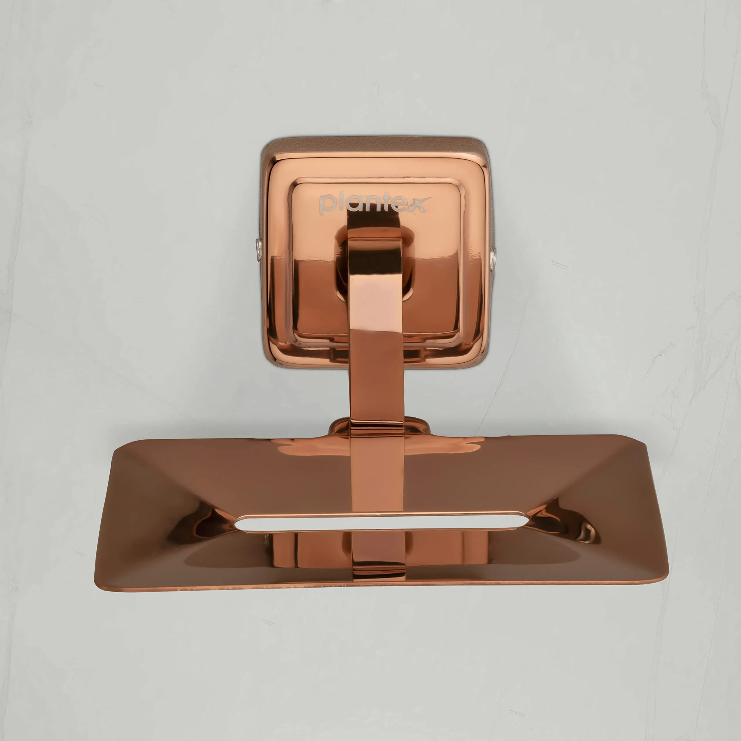 Plantex Deccan Rose Gold Soap Holder Stand for Bathroom and Wash Basin (304 Stainless Steel/Pack of 2)