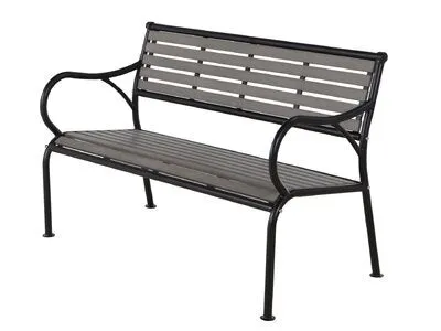 Polywood Slatted Grey Bench