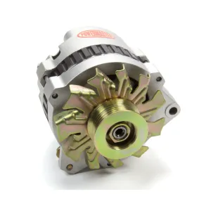 Powermaster CS130 Alternator - 140 amps - 12V - 1-Wire / 3-Wire - 6-Rib Serpentine Pulley - Left Offset - Aluminum Case - GM