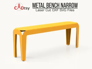 Robust Metal Bench - CNC Plasma/Laser Cutting DXF/SVG Files. Length 1200 mm