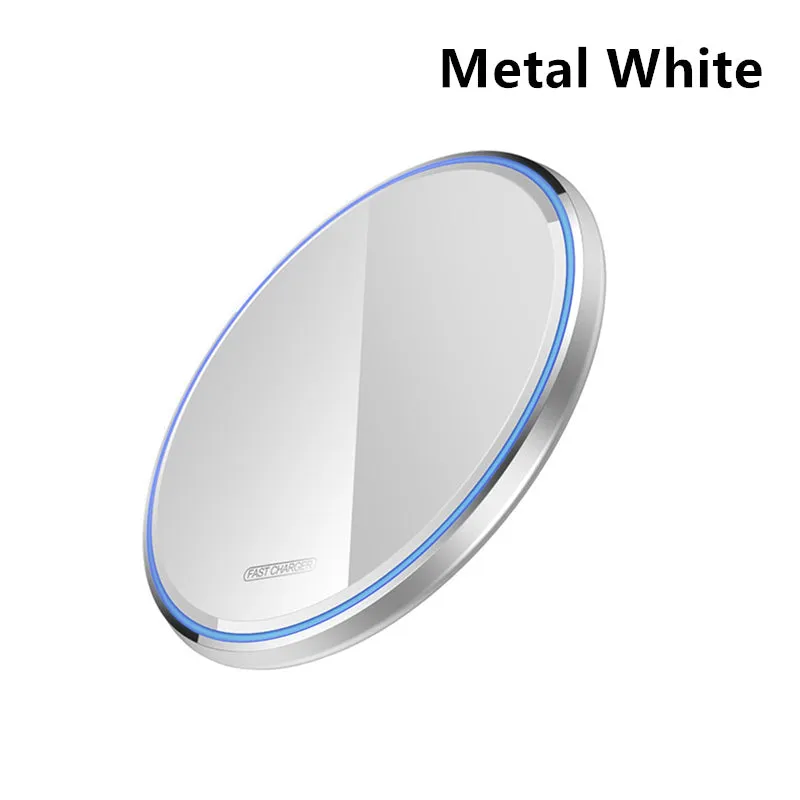 ROCK Metal 15W 10W Wireless Charger Mirror Fast Charging for iPhone 8 X XR XS Max Samsung S10 S9 Desktop Wireless Charger Pad